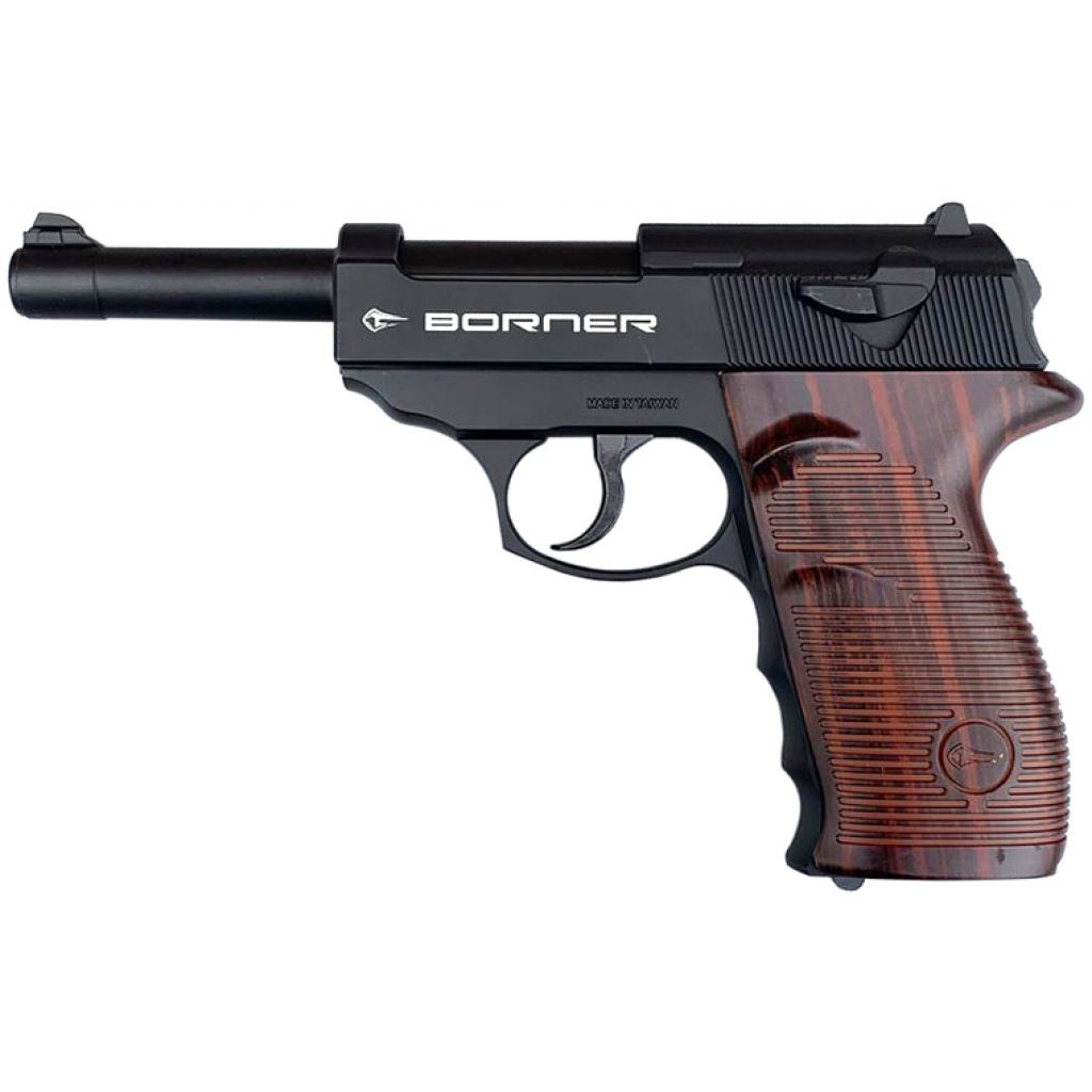 Borner 4.5mm/.177 P38 Air Pistol (Metal – Black – C41)