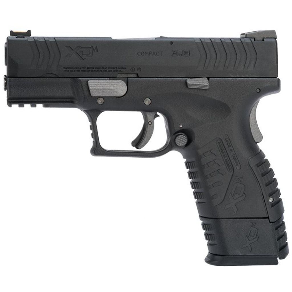 Springfield Armory 3.8 XDM .177/4.5mm CO2 Blowback Air Pistol (Full Metal – Reel Feel Recoil – Black – SA-XDM38CBB4-B)