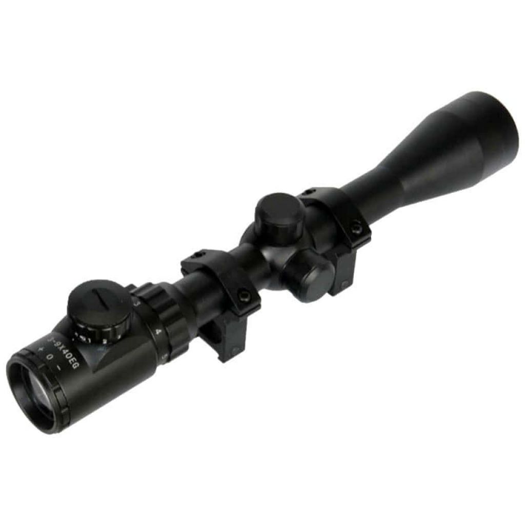 Lancer Tactical 3-9 x 40E Illuminated Red and Green Sniper Scope (Black)