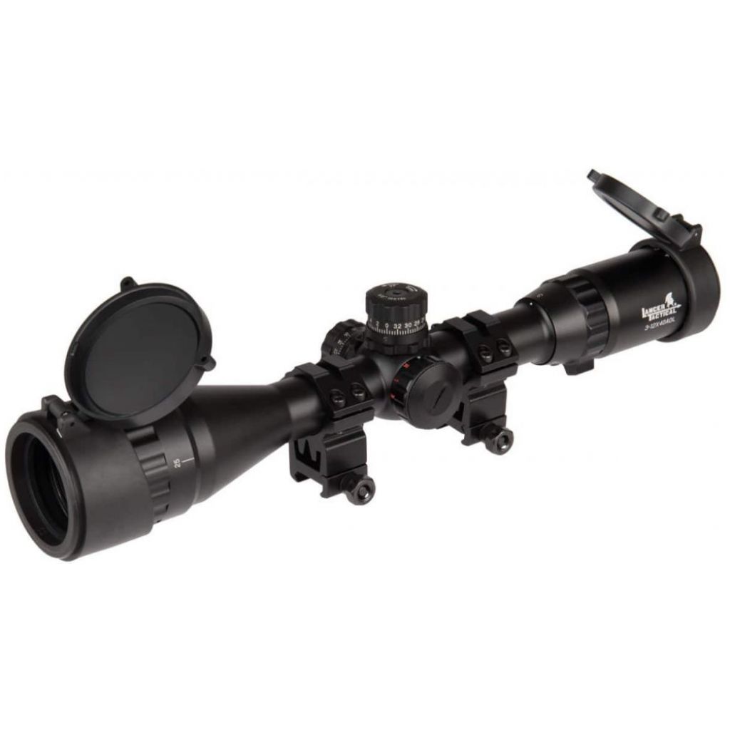 Lancer Tactical Scope 3-12×40 Mildot Red/Blue/Green (Black)