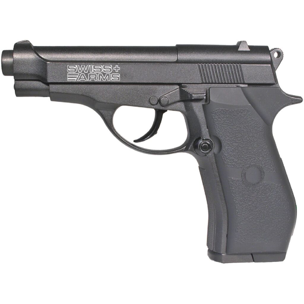 Swiss Arms 4.5mm/.177 P84 Non-Blowback Co2 Pistol (Black – 288707)