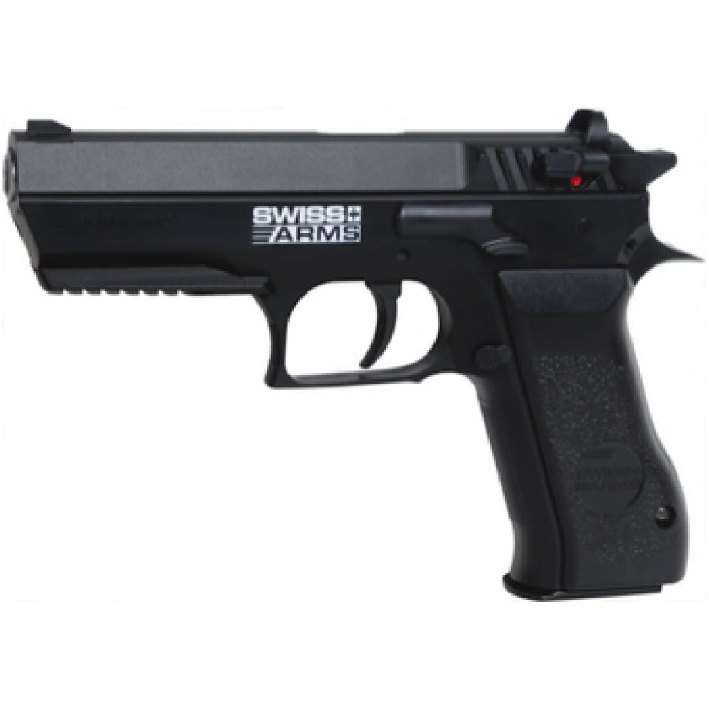 Swiss Arms 941 4.5mm/.177 Co2 Non-Blowback Pistol (Black – Cybergun – 288014)