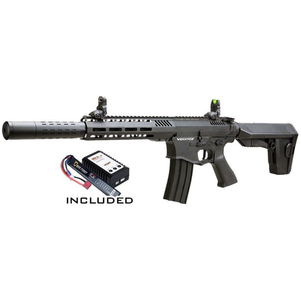 KLI Venator MKII AEG Electric 4.5mm/.177 Airgun (with Battery and Charger – E45-22002BK)