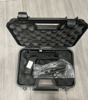 Boneyard – KLI M92 Co2 Blowback Pistol with Compensator and Rail (4.5mm/.177 – Black)