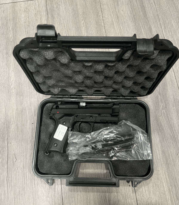 Boneyard – KLI M92 Co2 Blowback Pistol with Compensator and Rail (4.5mm/.177 – Black)
