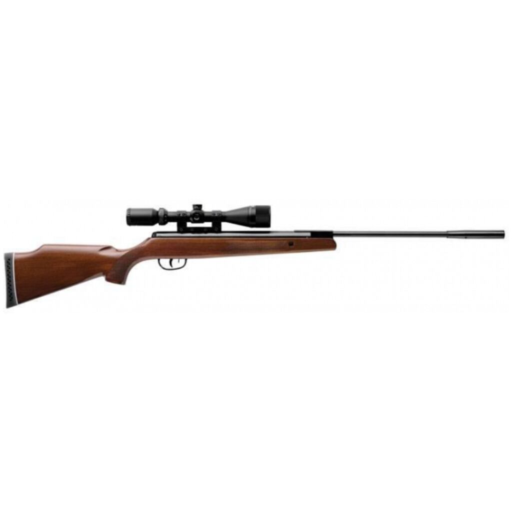 Crosman .22/5.5mm Summit Sniper Rifle with 3-9x40AO Scope (Wood Stock – Spring Powered)