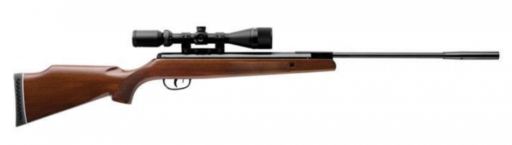 Crosman .177/4.5mm Summit Sniper Rifle with 3-9x40AO Scope (Wood Stock – Spring Powered)