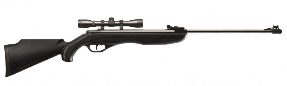 Crosman .22/5.5mm Phantom Sniper Rifle with CenterPoint 4x32mm Scope (Black – Spring Powered)